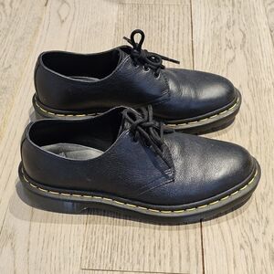 Dr. Martens 1461 Virginia Leather Oxford Shoes Black Size 7